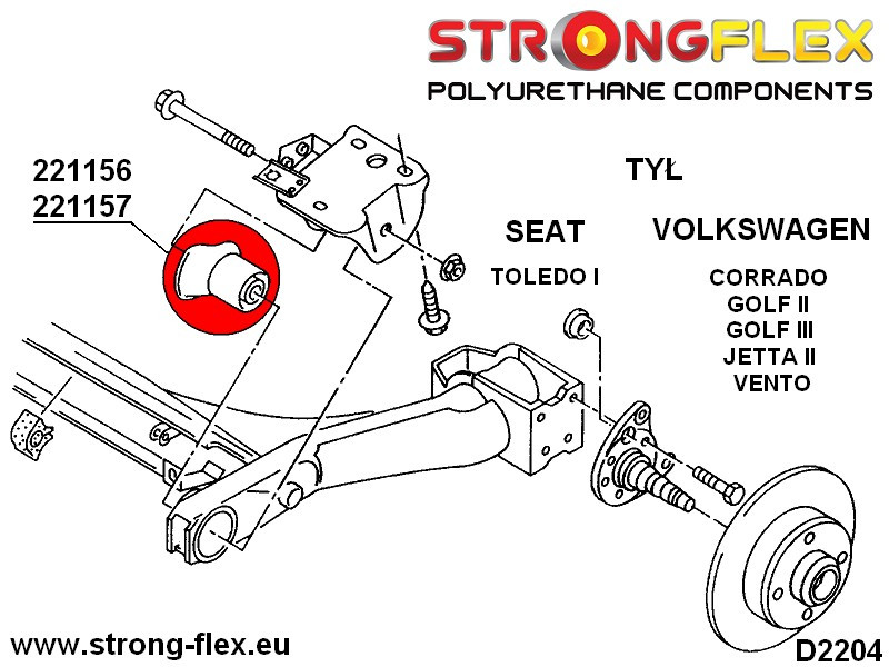 Bakre Subframe Bussning 57mm SPORT
