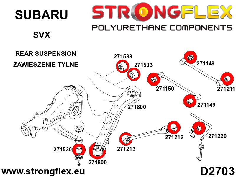 Bakre differential Bussning