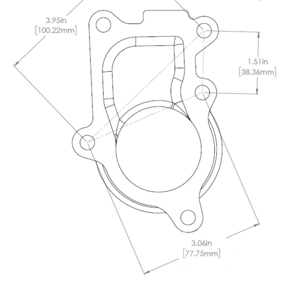 Downpipefläns Holset HE221W #7 (5-bult)