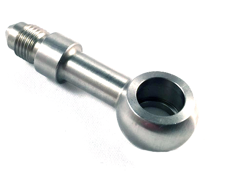 Banjo rak lång AN4 (12mm) rostfritt
