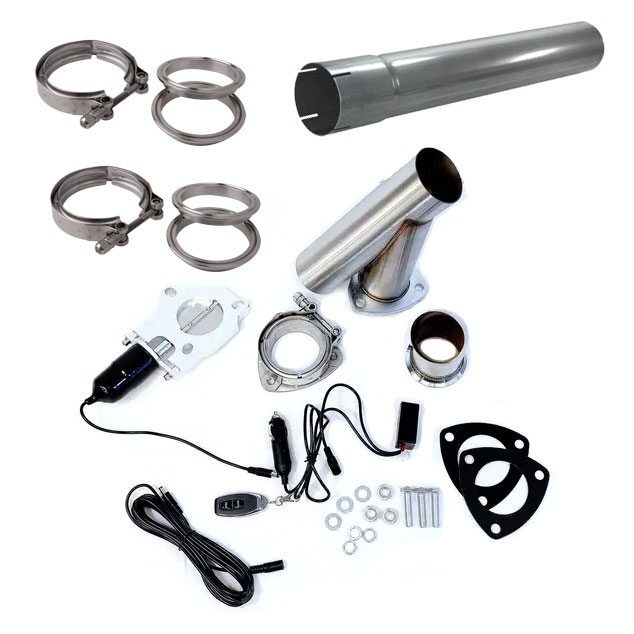 Avgasspjäll / exhaust cutout 2,5" (63,5mm) - KIT