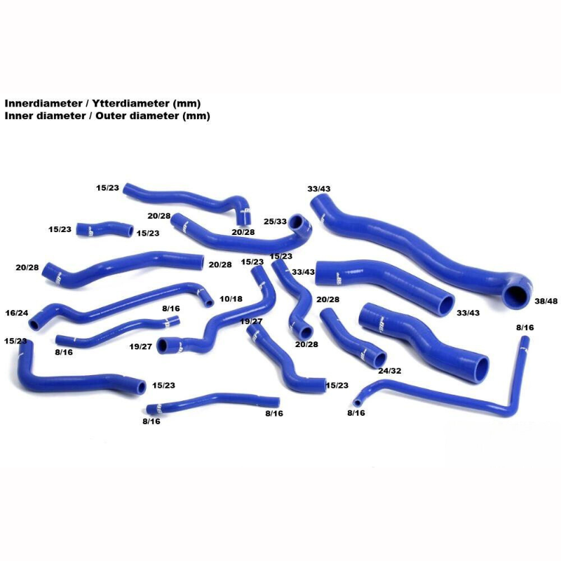 VW GOLF Audi A3/S3 2.0 TSI/TFSI Kylarslangar Svart