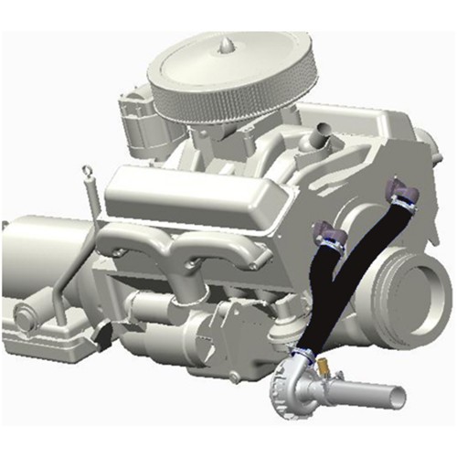 Davies Craig Chevrolet Big Block Vattenpumpsadapter kit (Svart slang)