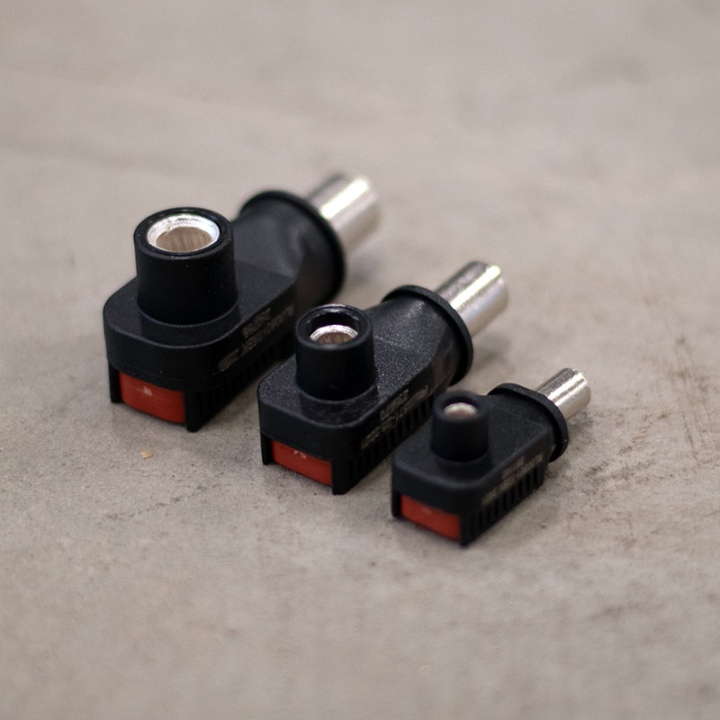 3,6mm Snabbkoppling Batterikabel Svart