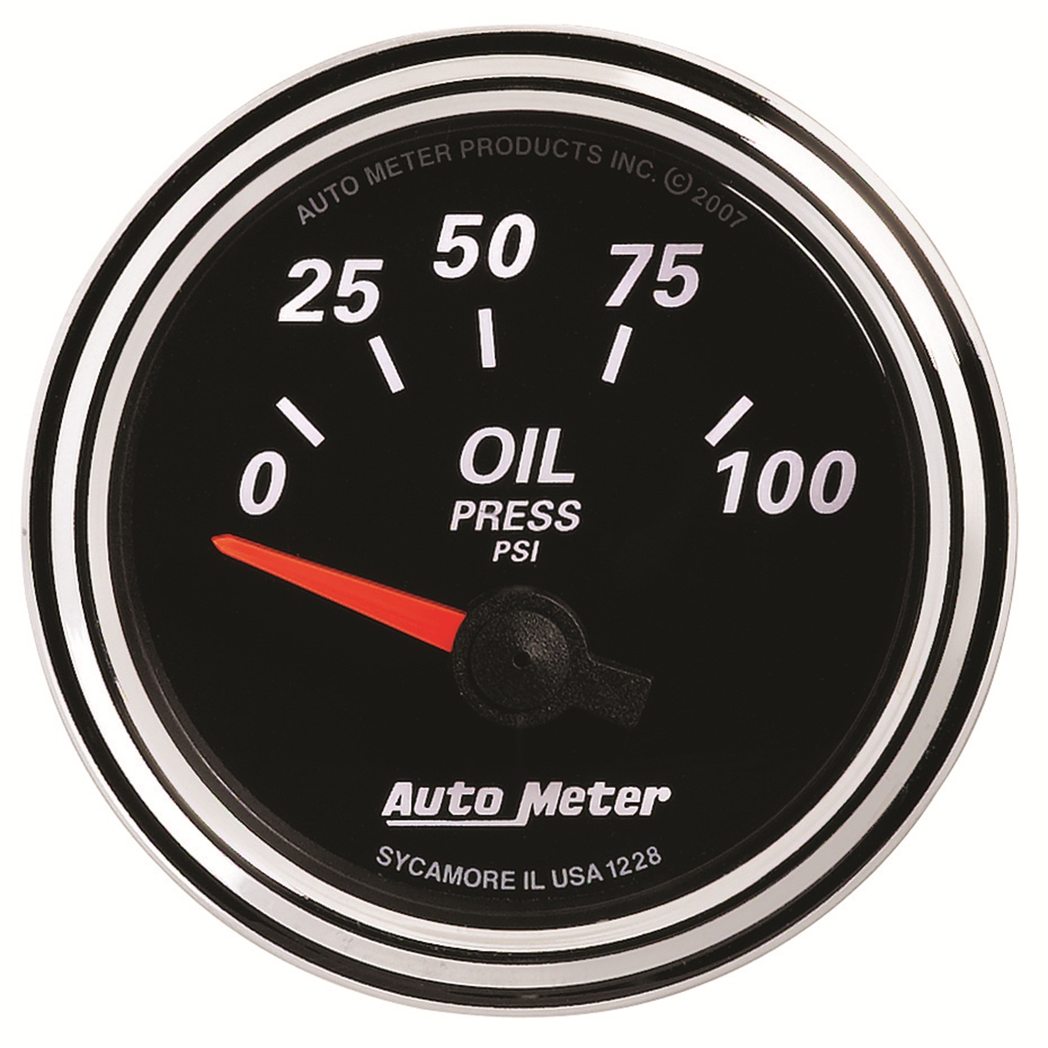 2-1/16" Oljetryck, 0-100 PSI, DESIGNER BLACK II