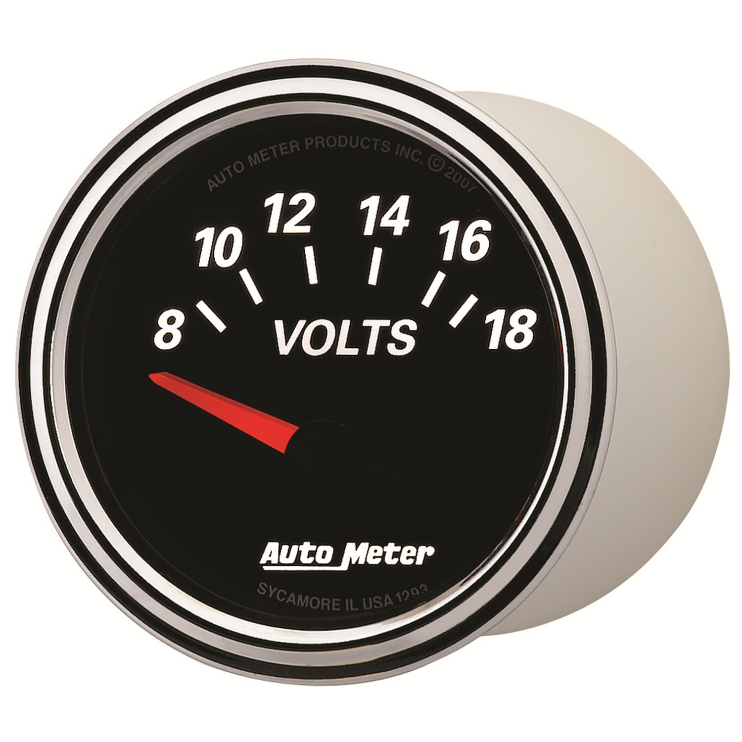 2-1/16" Voltmätare, 8-18V, DESIGNER BLACK II