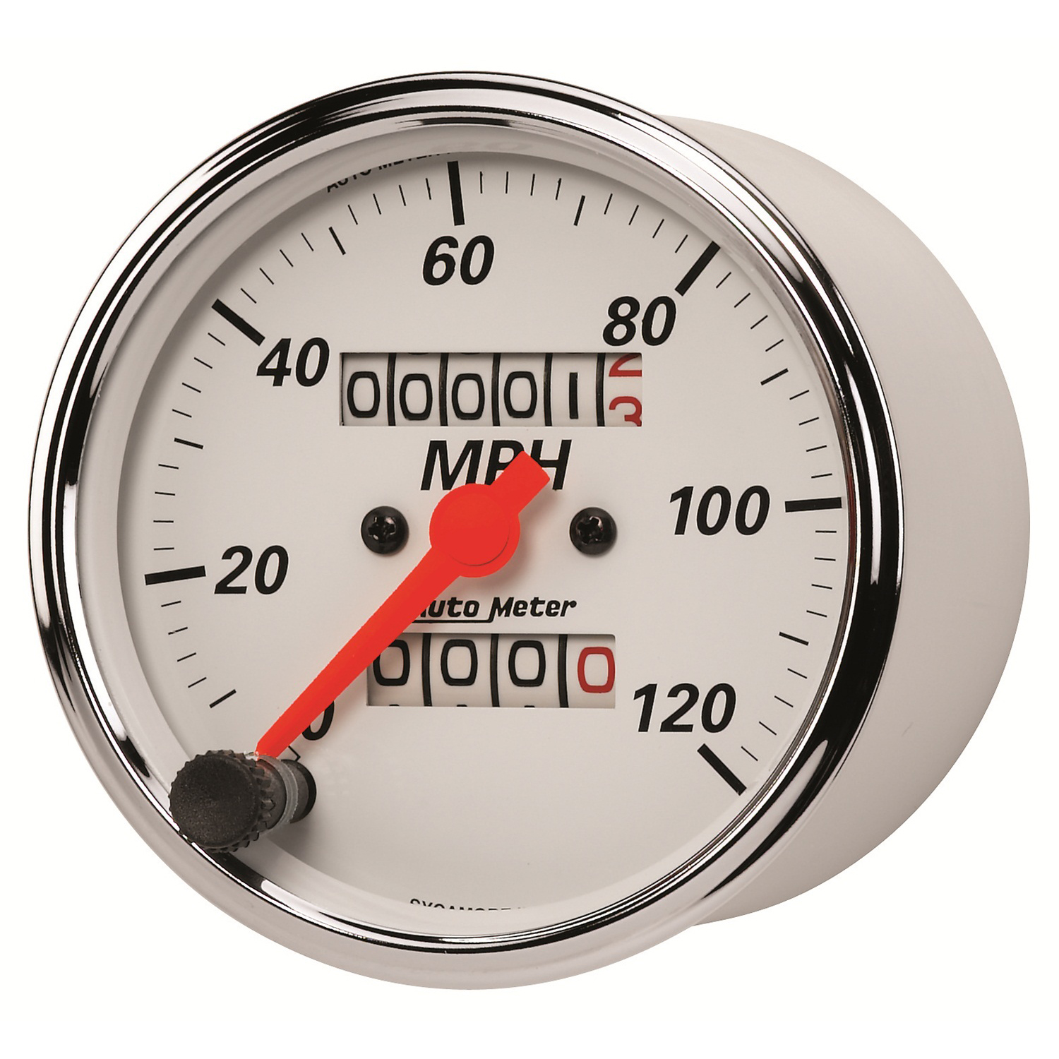 3-1/8" Hastighetsmätare,, 0-120 MPH, ARCTIC WHITE