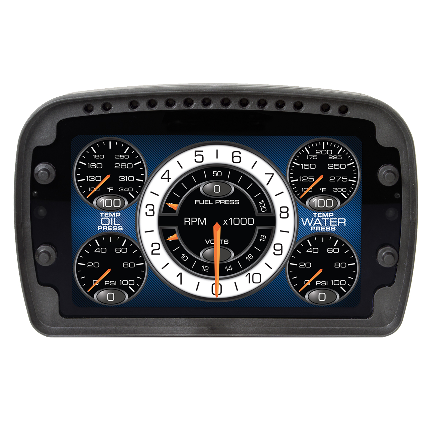 8-1/2"W X 5-1/4"H X 1-3/8" D LCD DASH, USER CONFIGURABLE,