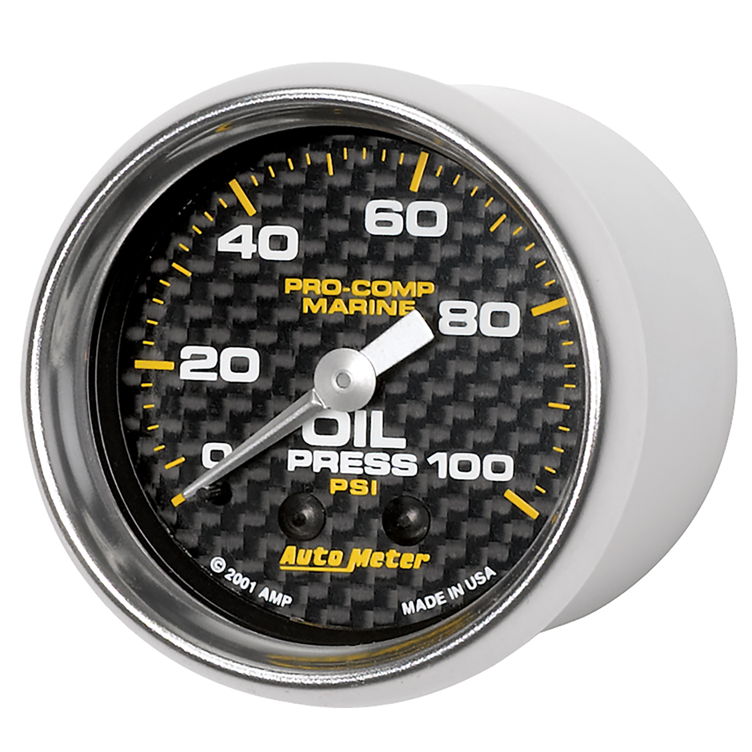 2-1/16" Oljetryck, 0-100 PSI, MARINE CARBON FIBER
