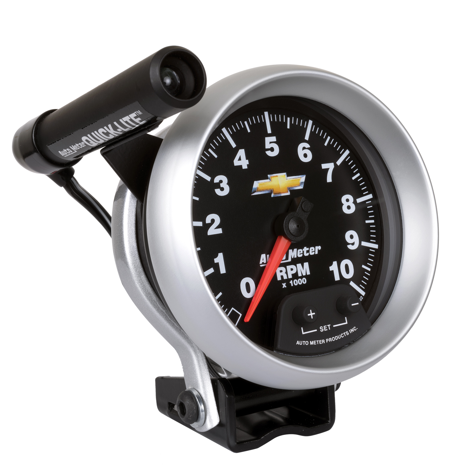 3-3/4" Varvräknare Stativ, 0-10,000 RPM, CHEVY GOLD BOWTIE