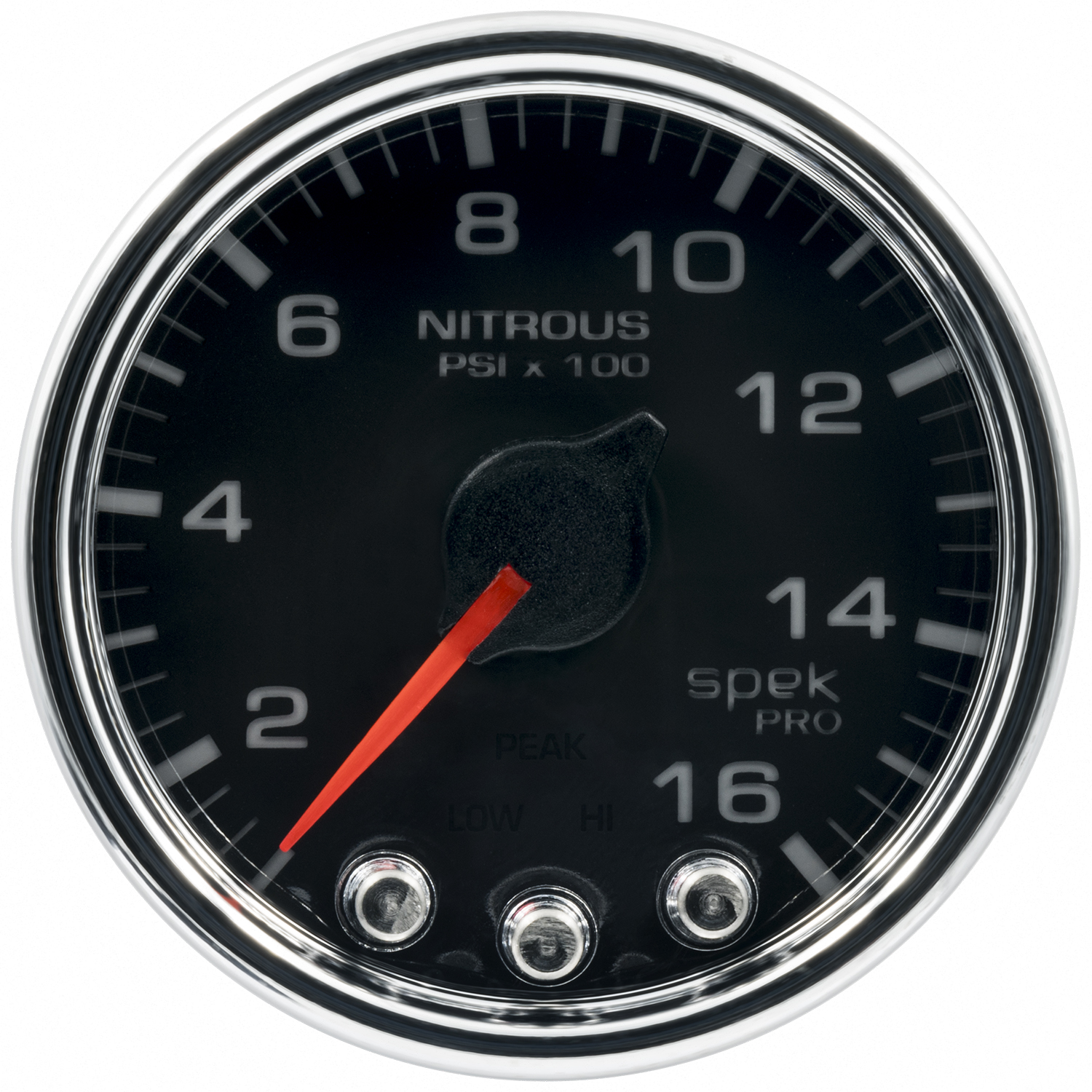 2-1/16" Nitro Tryck, 0-1600 PSI, SPEK-PRO, Svart/Krom