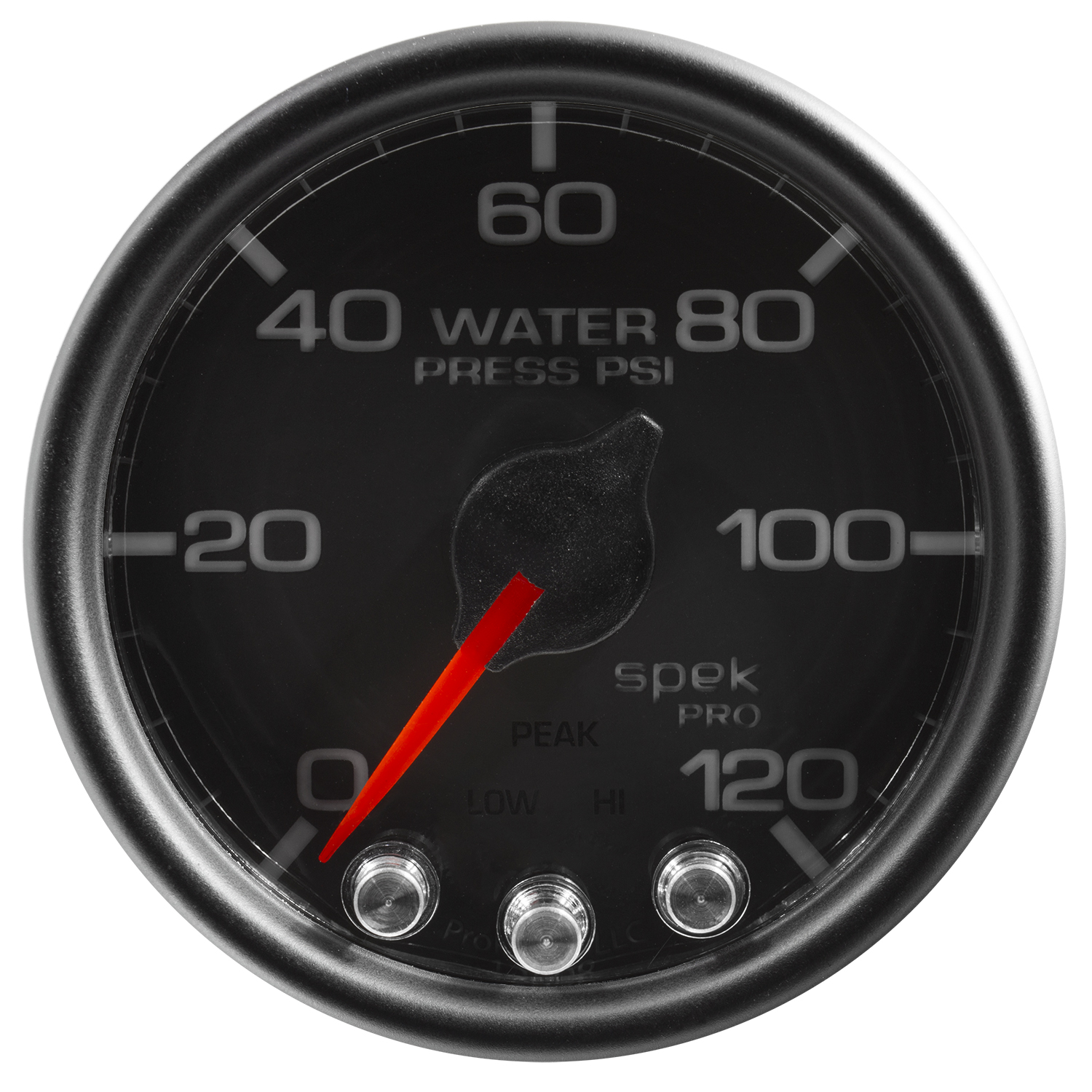 2-1/16" Vattentryck, 0-120 PSI, SPEK-PRO, Svart/Svart