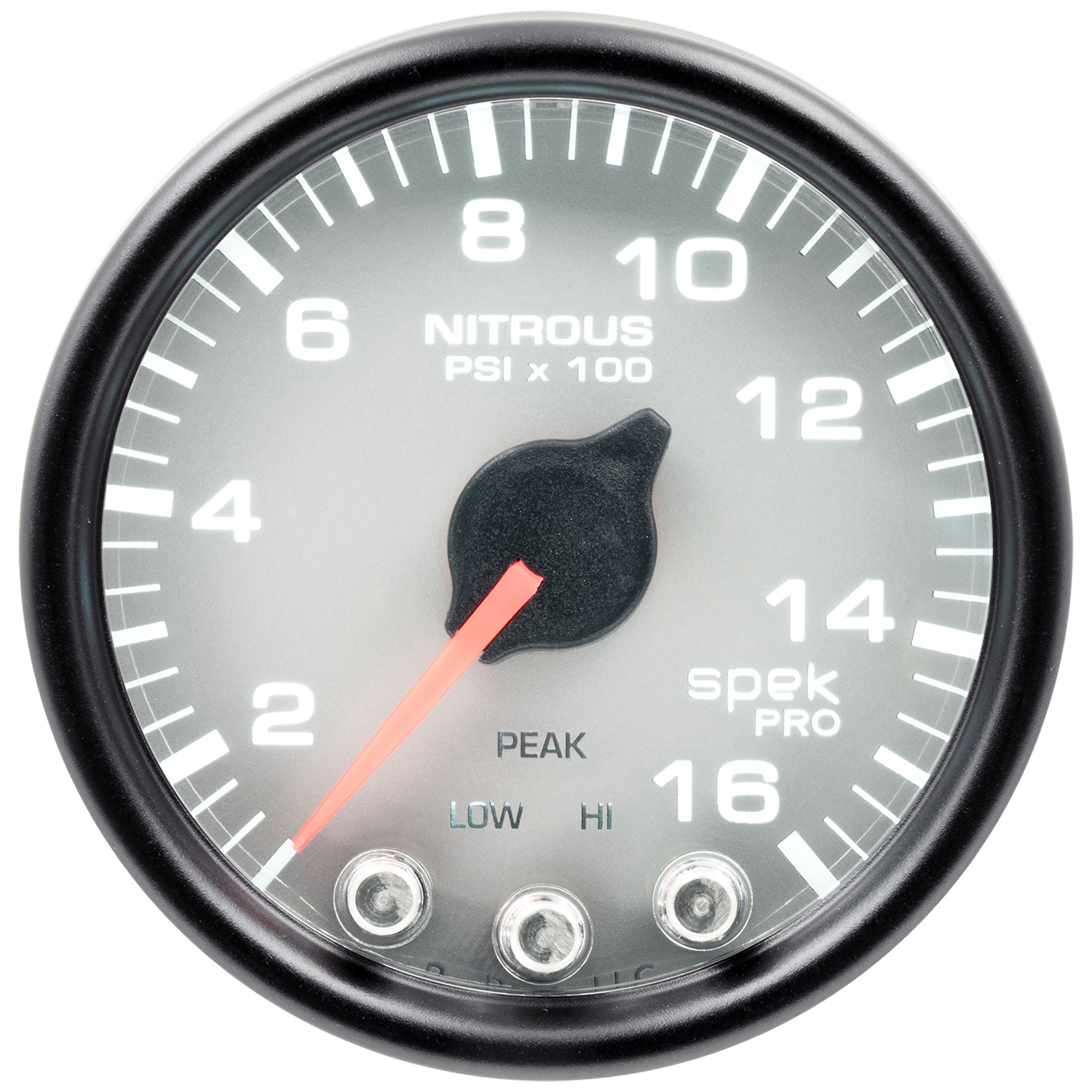 2-1/16" Nitro Tryck, 0-1600 PSI, SPEK-PRO, Silver/Svart