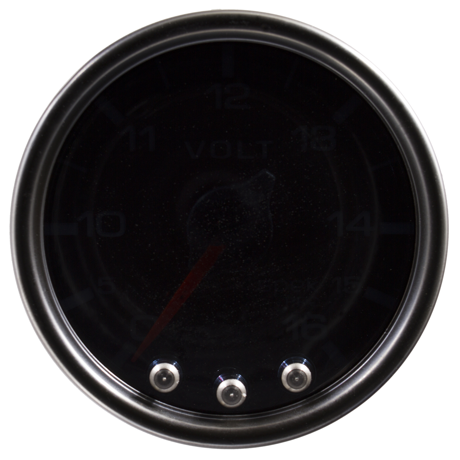 2-1/16" Voltmätare, 0-16V, SPEK-PRO, Svart/Svart