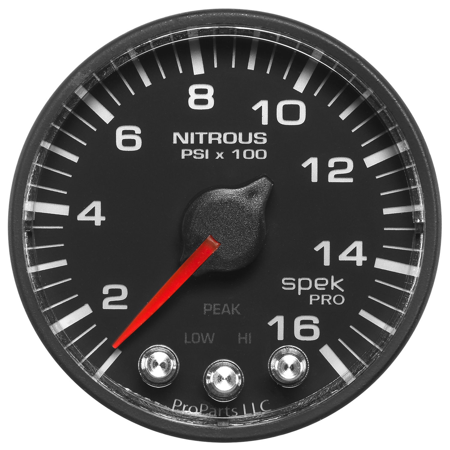 2-1/16" Nitro Tryck, 0-1600 PSI, SPEK-PRO, Svart/Svart