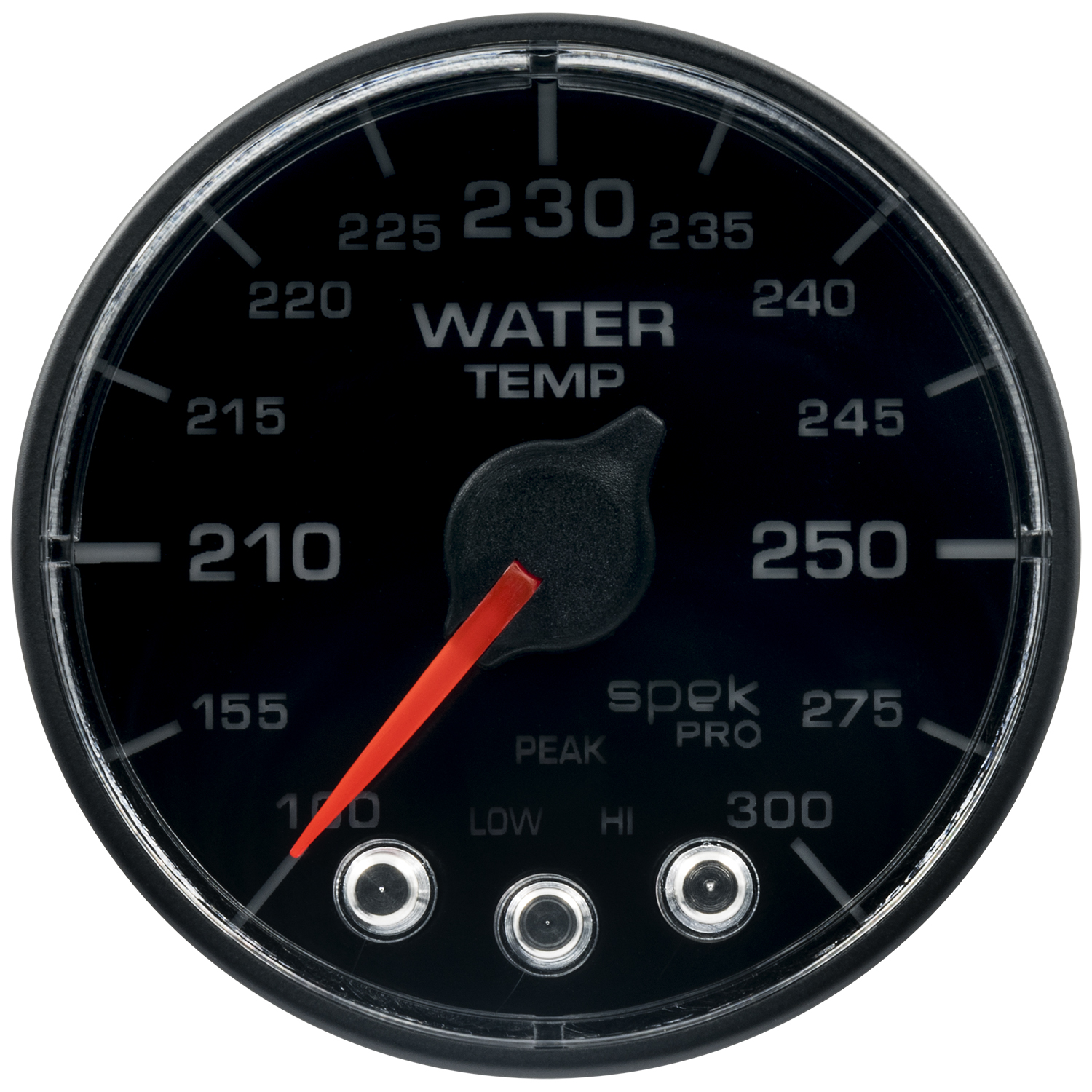 2-1/16" Vattentemperatur, 100-300 °F, SPEK-PRO, Svart/Svart, ECU