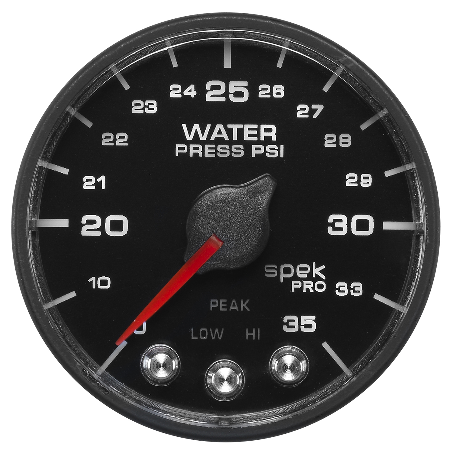 2-1/16" Vattentryck, 0-35 PSI, SPEK-PRO, Svart/Svart, ECU