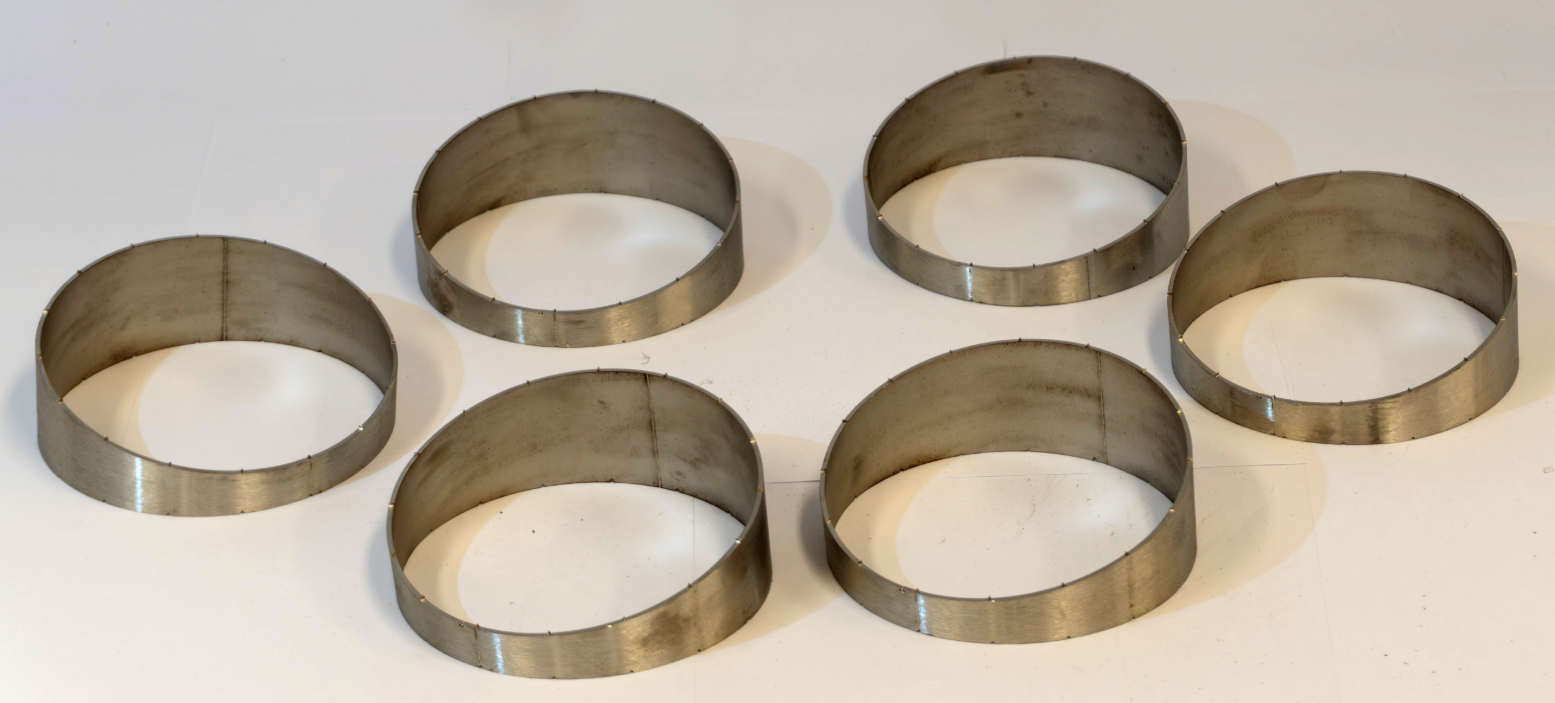 Pie cut Ø127.0mm 15° r=127.0 Rostfritt