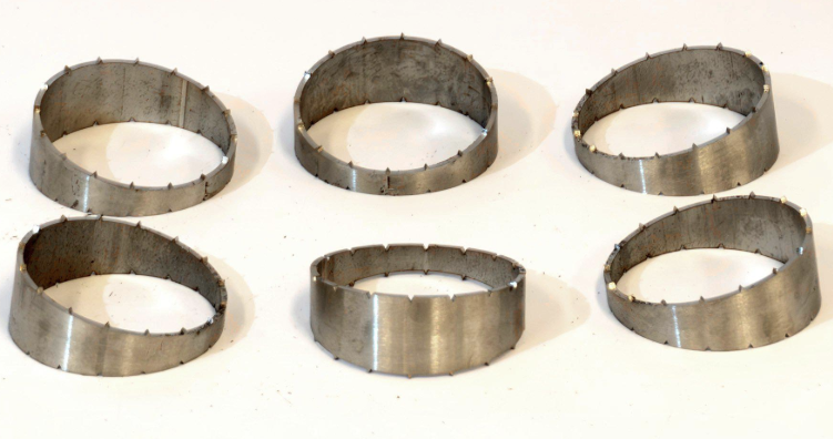 Pie cut Ø48.0mm 15° r=48.0 Rostfritt