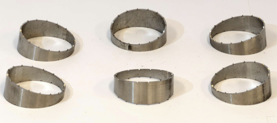 Pie cut Ø54.0mm 15° r=54.0 Rostfritt
