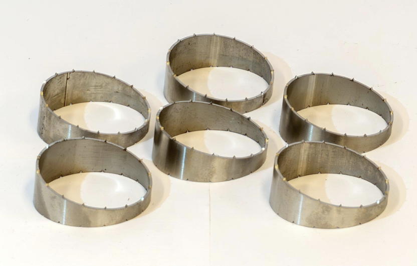 Pie cut Ø57.0mm 15° r=57.0 Rostfritt