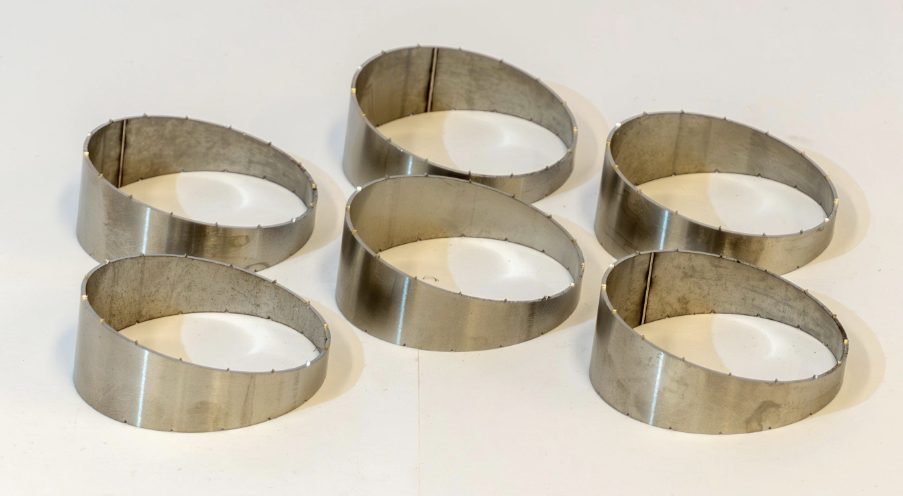 Pie cut Ø76.0mm 15° r=76.0 Rostfritt