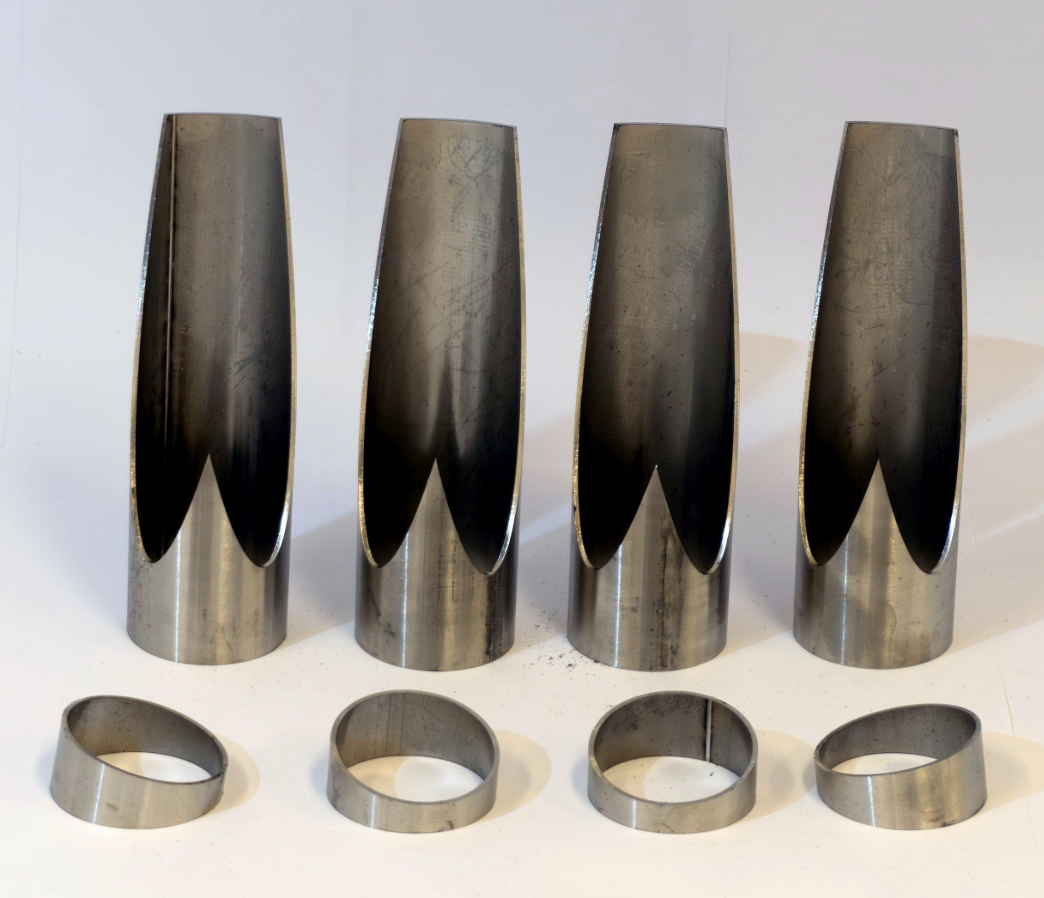 Kollektor Ø44.5mm 30° 4to1 Rostfritt