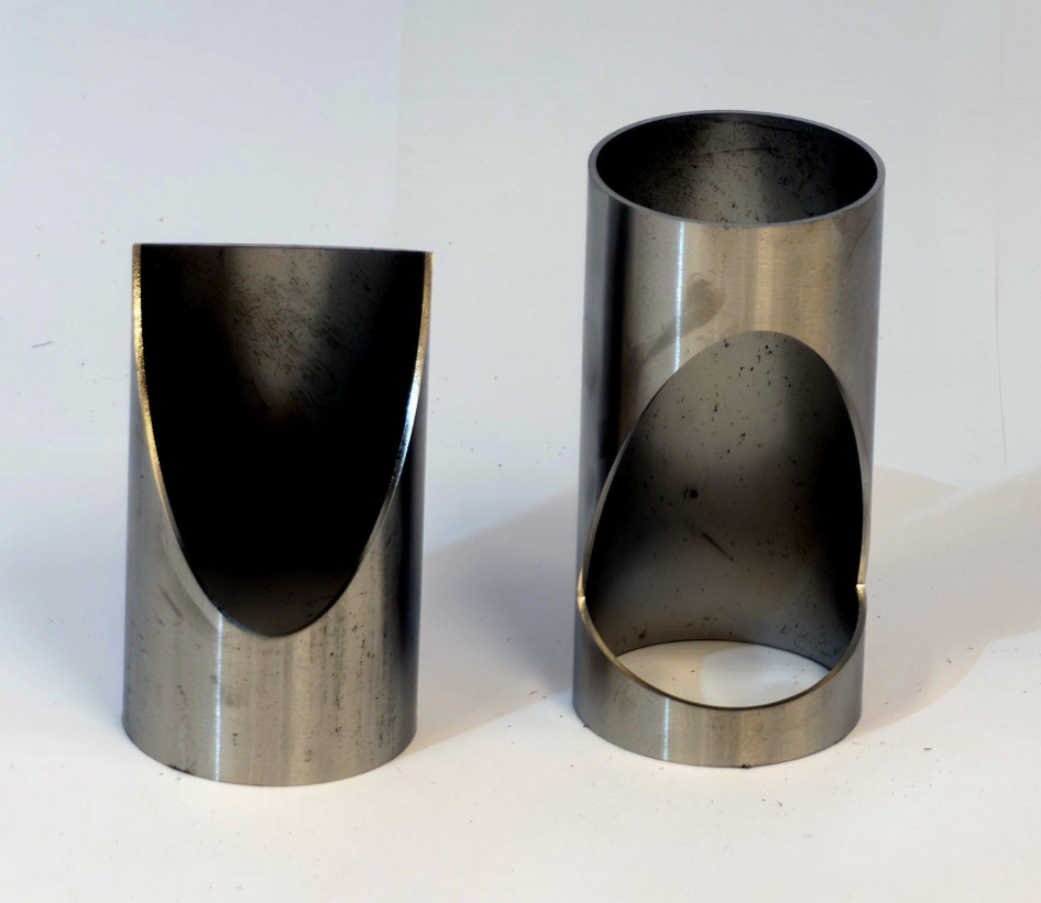Cutout 45° Ø50.8mm-Ø50.8mm Rostfritt