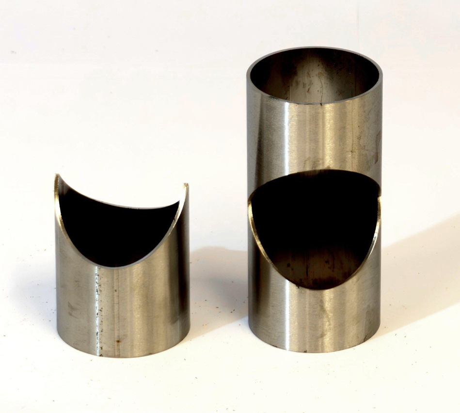 Cutout 90° Ø48.0mm-Ø48.0mm Rostfritt