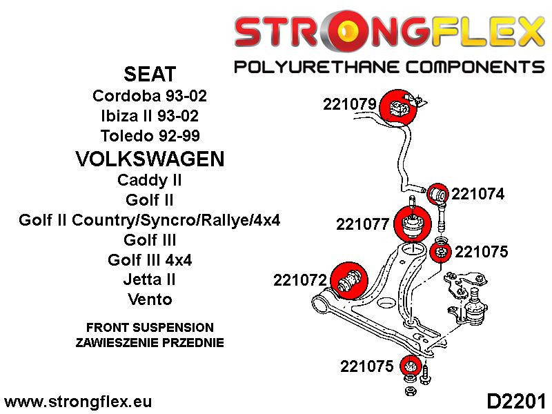 Främre Krängningshämmare Bussning SPORT