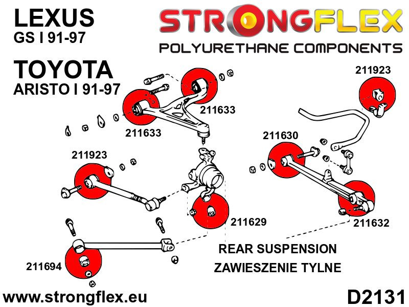 Toyota Supra MKIV Bakre Länkarmsstag / Länkarm Inre Bussning SPORT