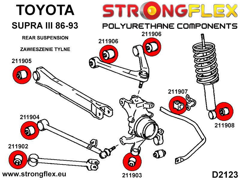 Toyota Supra MK3 Full Fjädring Bussningssats