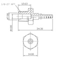 Presskoppling hane 1/8 NPT (ej svivel)