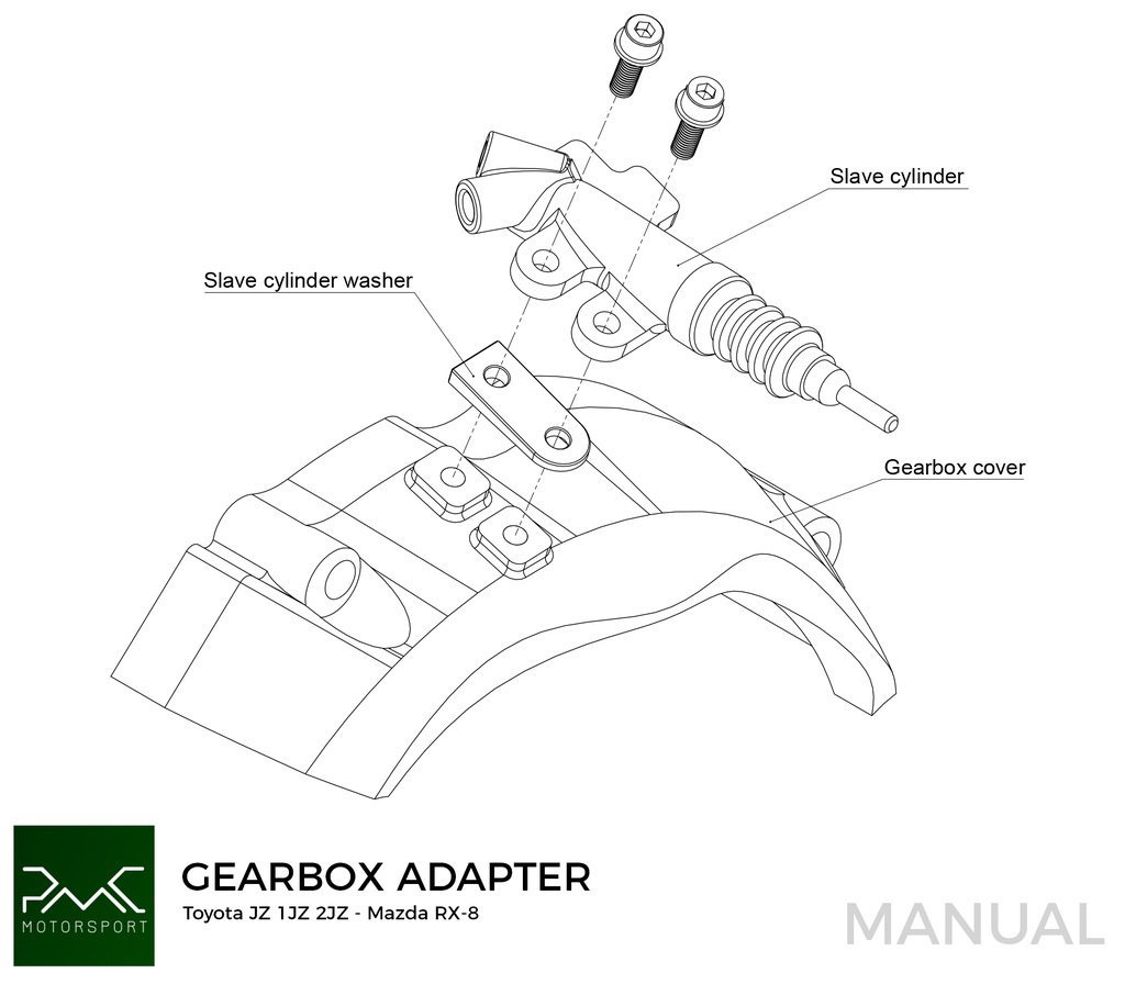 PMC Adapter Kit Toyota JZ - Mazda RX-8 - 240mm / 9.45"