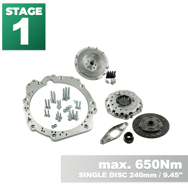 PMC Steg 1 Toyota UZ - BMW M57N HGU HGK / N54 - 240mm / 9.45"