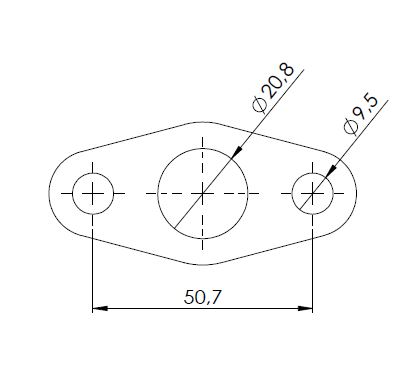 Svetsfläns oljeretur CC 51mm Stål