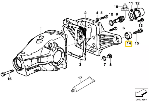 IRP Differentialbussning Aluminium BMW E36