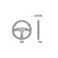 Sparco R350B Ratt Läder, Med knappar