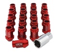 Hjulmutter Kit Aluminium Röd M12x1,5 (39mm)