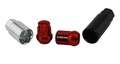 Hjulmutter Kit Stål Röd M12x1,25 (32mm)