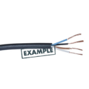 Givarkabel Vit 2 ledad AWG 22