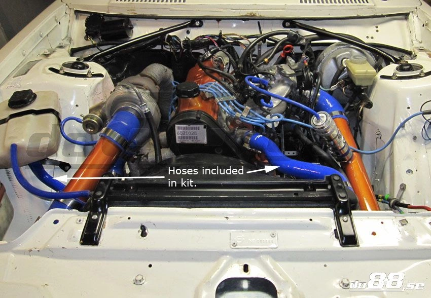 Volvo 240 Kylarslangar Svart