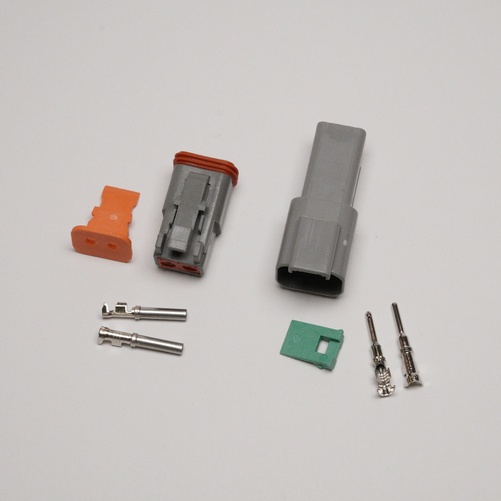 Kontaktdon KIT 2-polig DT series Hane + Hona