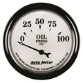 2-1/16" Oljetryck, 0-100 PSI, OLD-TYME WHITE II