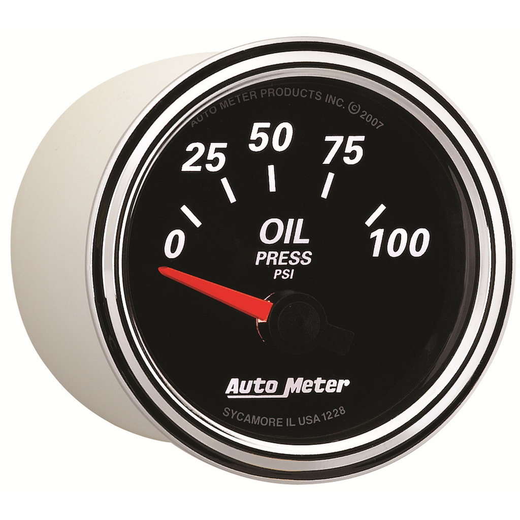 2-1/16" Oljetryck, 0-100 PSI, DESIGNER BLACK II