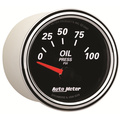 2-1/16" Oljetryck, 0-100 PSI, DESIGNER BLACK II