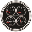 5" Quad Mätare, 100 PSI/100-250 °F/8-18V/240-33 Ω, DESIGNER BLACK II