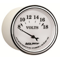 2-1/16" Voltmätare, 8-18V, OLD-TYME WHITE II