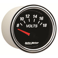 2-1/16" Voltmätare, 8-18V, DESIGNER BLACK II