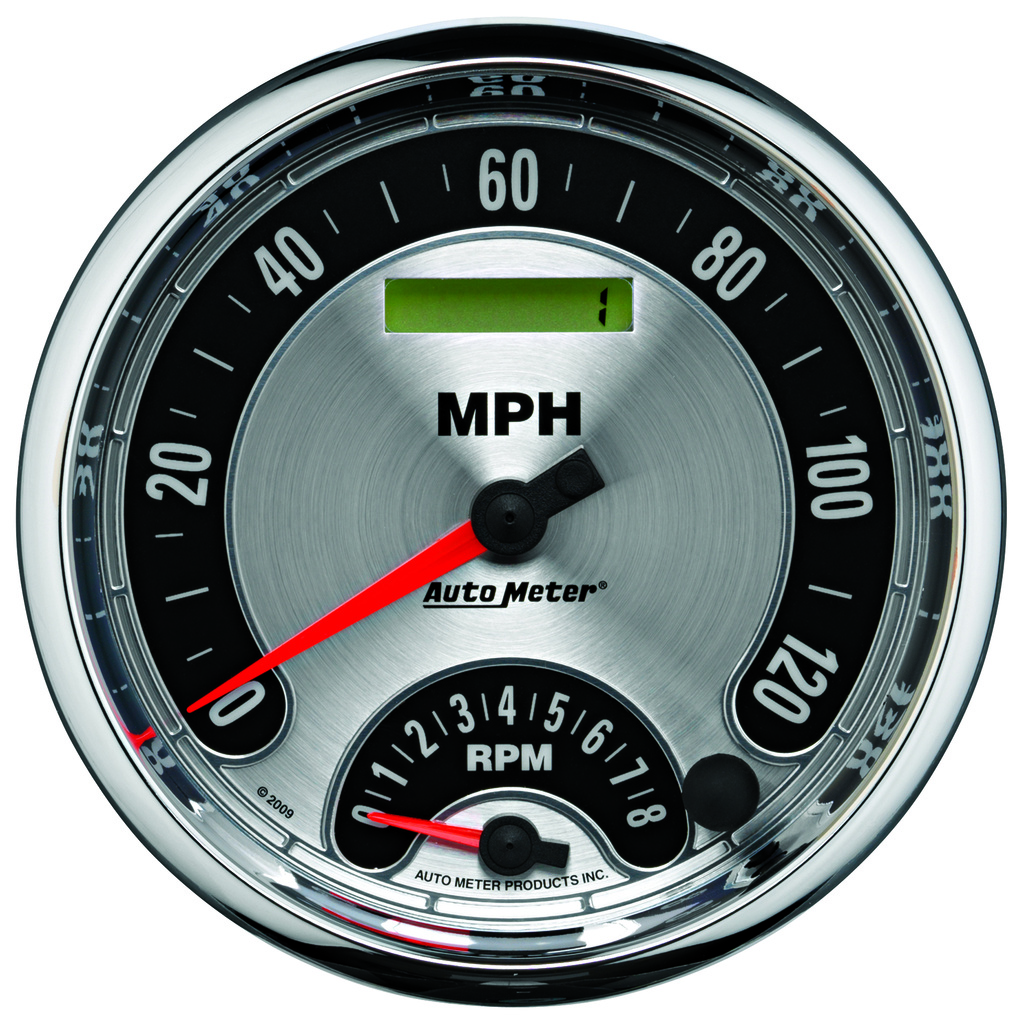 5" Varvmätare/Hastighetsmätare, COMBO, 8K RPM/120 MPH, AMERICAN MUSCLE